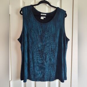 Coldwater Creek Blue Sleeveless Tank Top